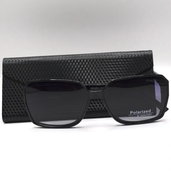 Prada Women’s Oversized Sunglasses | Black Frame | Gray Gradient | New | No Box - Picture 15 of 15